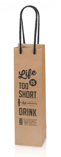 Flaschentüte "Life is too short to drink bad wine"